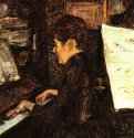 Мадемуазель Дио за фортепиано. 1890 - 63 x 48 смКартон, маслоПостимпрессионизмФранцияАльби. Музей Тулуз-Лотрека