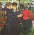 В "Мулен-Руж". Две танцующие женщины. 1892 - 93 x 80 смКартон, маслоПостимпрессионизмФранцияПрага. Национальная галерея