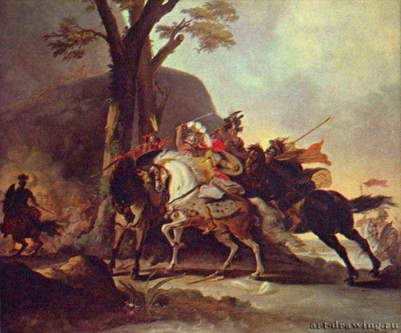 Александр Великий в битве при Гранике. Вторая четверть 18 века - 110 x 132,5 смХолст, маслоРококоНидерланды (Голландия)Амстердам. Рейксмузеум