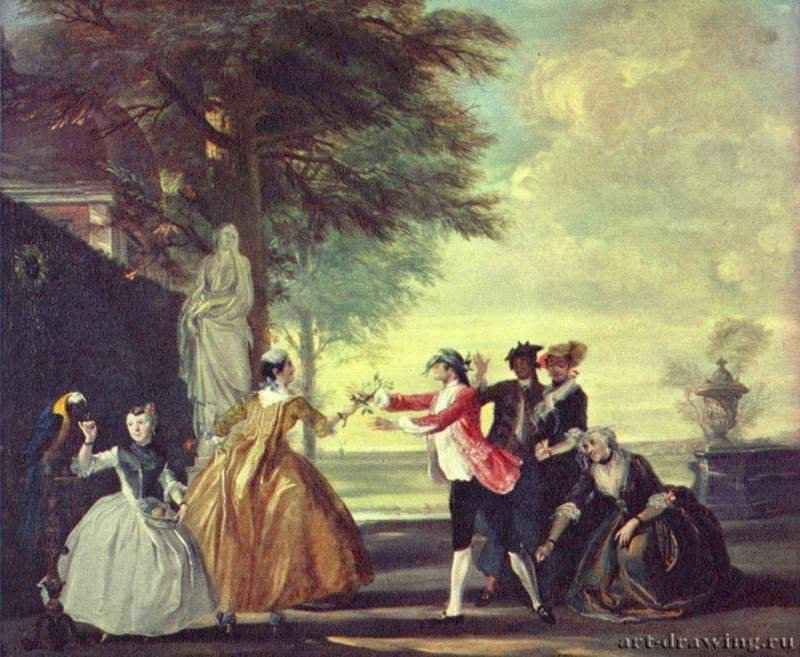 Игра в жмурки. Вторая четверть 18 века - 68 x 74 смХолст, маслоРококоНидерланды (Голландия)Роттердам. Музей Бойманс ван Бейнинген