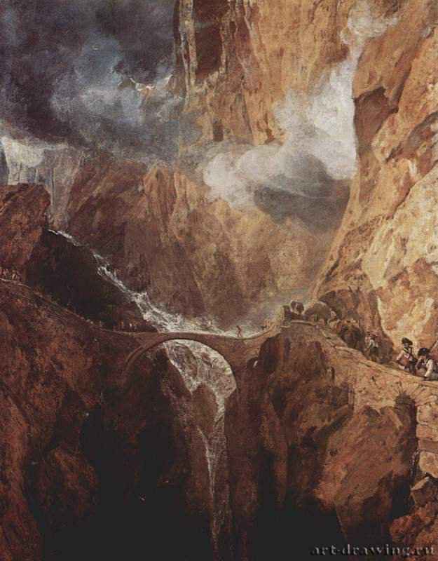 "Мост дьявола" Сен-Готар. 1803-1804 - 76,8 x 62,8 см. Холст, масло. Романтизм. Великобритания. Цюрих. Кунстхаус.