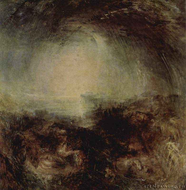 Тень и мрак: вечер перед потопом. 1843 - 78,7 x 78 см. Холст, масло. Романтизм. Великобритания. Лондон. Галерея Тейт.