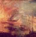 Пожар здания парламента. 1834-1835 - 91 x 122 см. Холст, масло. Романтизм. Великобритания. Филадельфия. Художественный музей.