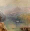 Фирвальдштеттское озеро. 1802 г. - Акварель; 30,5 x 46,4 см. Лондон. Галерея Тейт. Великобритания.