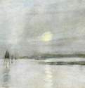 Лунный свет, Фландрия, 1885 г. - Пастель, бумага. Частное собрание. США.