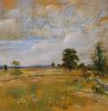 Пейзаж в Коннектикуте, 1889 - 1891 г. - Пастель, бумага на холсте. Частное собрание. США.