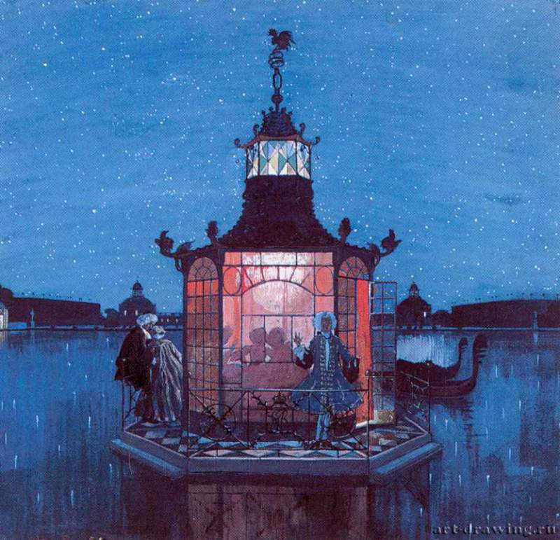 Китайский павильон. Ревнивец, 1906 г. - Москва. Государственная Третьяковская галерея.