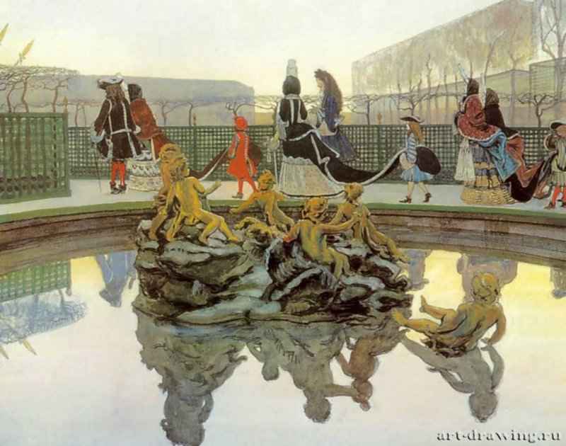 Бенуа, Александр Николаевич: Прогулка короля, 1906.