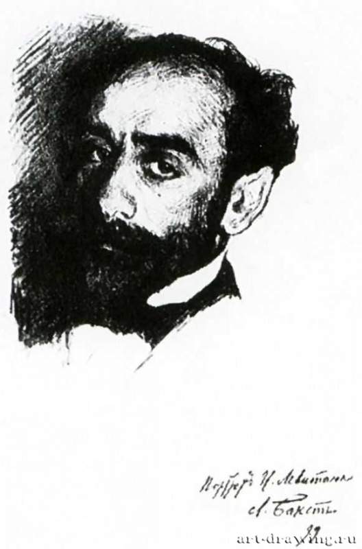 Портрет Исаака Левитана, 1899 г. - Россия.