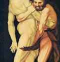 Геракл и Антей. 1531 - 154 x 67 см. Дерево. Возрождение. Германия. Кассель. Картинная галерея.