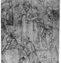 Поклонение волхвов. 1505 - 201 х 138 мм. Перо на бумаге. Париж. Лувр, Кабинет рисунков. Германия.