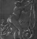 Стоящая ведьма и чудовище. 1515 - 295 х 207 мм. Перо, подсветка белым, на грунтованной коричневым тоном бумаге. Карлсруэ. Кунстхалле, Гравюрный кабинет. Германия.