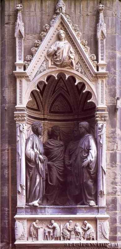 Четыре святых мученика. 1414-1416 - Высота: 183 см. Мрамор. Флоренция. Орсанмикеле.