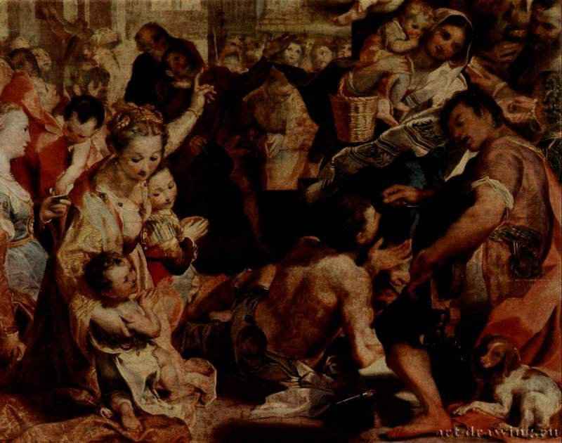 Мадона дель Пополо. Деталь. 1579 - Дерево Маньеризм Италия Флоренция. Галерея Уффици