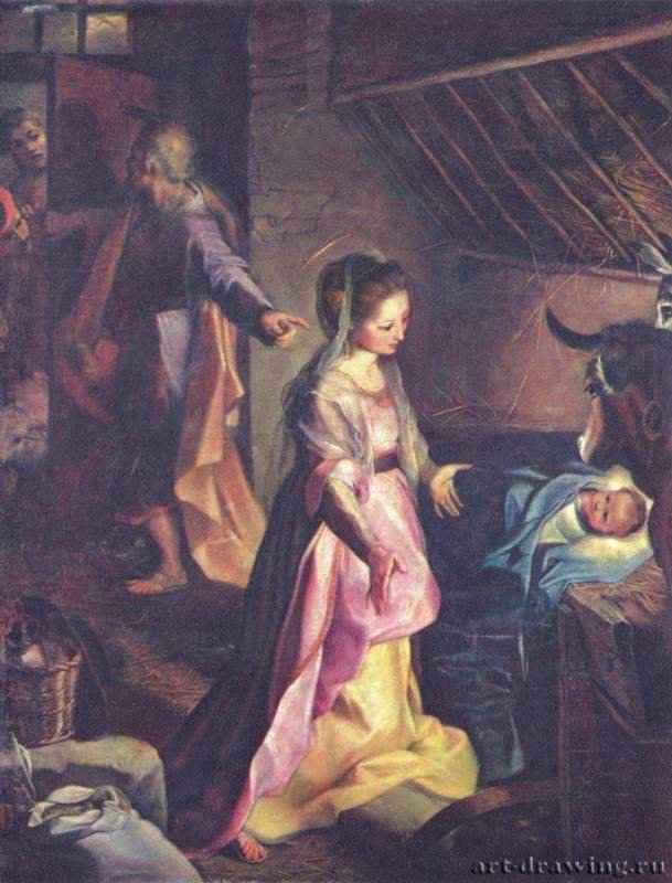 Рождество Христово. 1597 - 134 x 105 см Холст, масло Маньеризм Италия Мадрид. Прадо