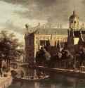 Амстердам, Нювезейдс близ Блуммаркета. 1670-1675 - Холст, масло 45 x 61 Исторический музей Амстердам