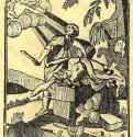 Жертвоприношение Авраама. 18 век - 245 х 175 мм. Ксилография. Лунд. Музей культуры. Швеция.