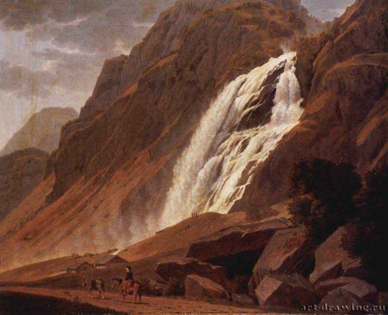 Водопад. 1815 - 52,5 x 66 смХолст, маслоРомантизмШвейцарияВинтертур. Художественный музей