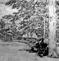 Два рисовальщика в парке Зоргфлит. Вторая половина 17 века - Перо коричневым тоном, отмывка, на бумаге 193 x 272 мм Муниципальный архив Гаага
