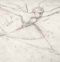 Ангел среди звезд. 1790 - 1820 - 260 х 387 мм. Карандаш на бумаге. Лондон. Музей Виктории и Альберта.