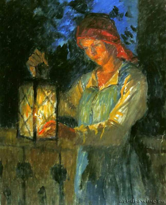 Девочка с фонарем, 1908 г. - Собрание Владимира Пешича. Россия.