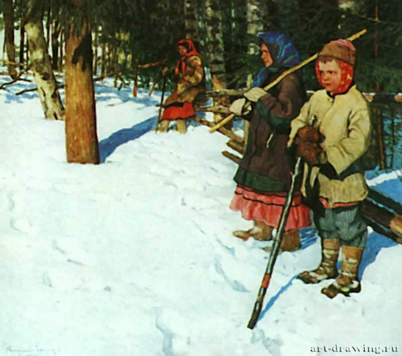 На облаве. Вариант, 1918 г. - Местонахождение неизвестно. Россия.