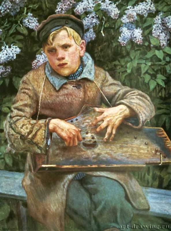 Юный музыкант, 1920 г. - Местонахождение неизвестно. Россия.