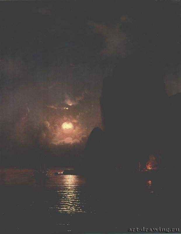 Лунная ночь на море. 1871 - 72,5 х 56,3 смХолст, маслоРеализмРоссияСанкт-Петербург. Государственный Русский музей