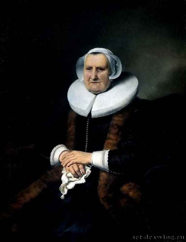 Портрет Элизабет Бас. 1640 - Холст, масло 118 x 91,5 Риксмузеум Амстердам