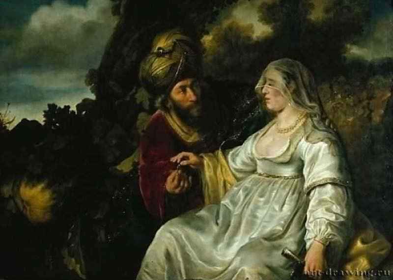 Иуда и Фамарь. 1644 - Холст, масло 123,2 x 172,4 Музей изящных искусств Бостон