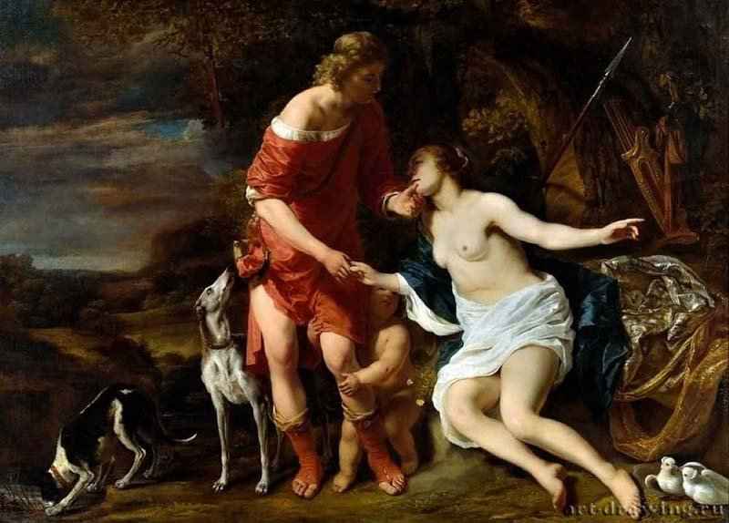Венера и Адонис. 1657 - Холст, масло 168 x 230 Риксмузеум Амстердам
