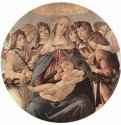 Мадонна делла Мелаграна, Мария с младенцем Христом и шестью ангелами - 1487 *Дерево, темпераВозрождениеИталияФлоренция. Галерея УффициТондо