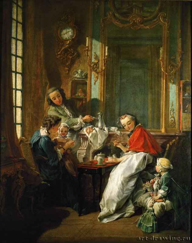 Завтрак, 1739. - 82 x 65 см. Холст, масло. Рококо. Франция. Париж. Лувр.