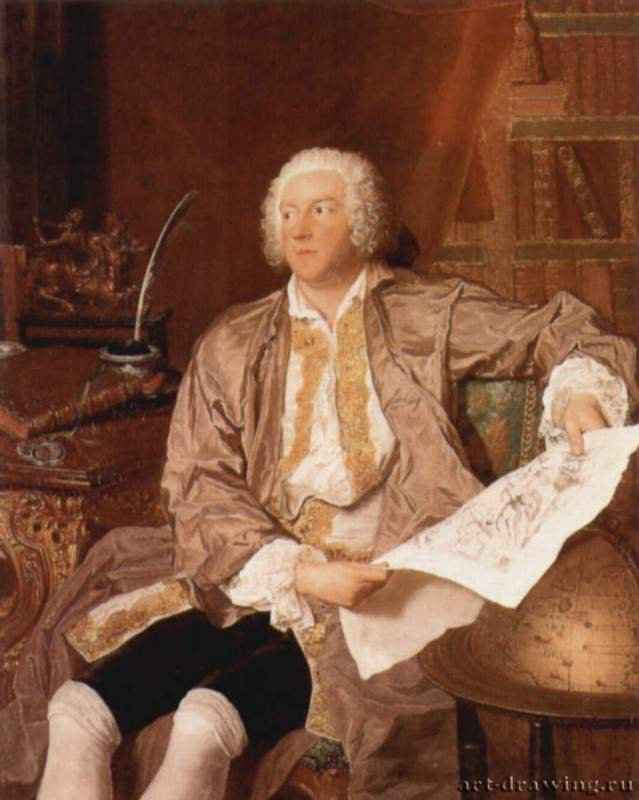 Портрет шведского посла К. Г. Тессина, 1740. - Холст, масло. Рококо. Франция. Стокгольм. Национальный музей.