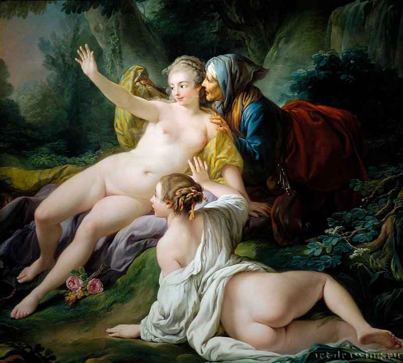 Вертумн и Помона, 1740. - Холст, масло. Рококо. Франция.