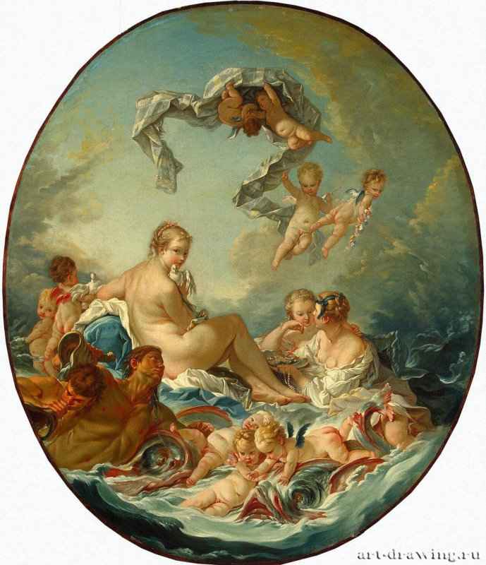 Триумф Венеры, 1743. - Холст, масло. 103 x 87. Рококо. Франция. С-Петербург, Эрмитаж.