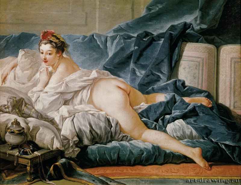 Одалиска, 1745. - Холст, масло. 53 x 64. Рококо. Франция. Париж, Лувр.