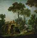 Мост, 1751. - 67 x 85 см. Холст, масло. Рококо. Франция. Париж. Лувр.