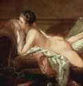 Отдыхающая девушка (мадемуазель O'Мёрфи). Деталь, 1752. - Холст, масло. Рококо. Франция. Мюнхен. Старая Пинакотека.