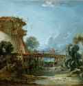 Голубятня, 1758 г. - Холст, масло; 47 х 71 см. Рококо. Франция. Сент-Луис, Музей искусств.
