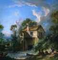 Мельница в Шарантоне, 1758 г. - Холст, масло; 113 х 146 см. Рококо. Франция. Огайо, Толедо, Музей искусств.