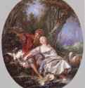 Пастух и пастушка на отдыхе, 1761 г. - Холст, масло. Рококо. Франция. Вашингтон, Нац. галерея.