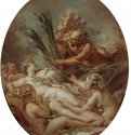 Пан и Сиринкс (набросок), 1762 г. - Холст, масло; 95 х 79 см. Рококо. Франция. Мадрид, Прадо.