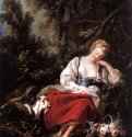 Спящая пастушка, 1763 г. - Холст, масло; 60 х 47 см. Рококо. Франция. Зальцбург, Residenzgalerie.