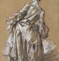 Женщина, наблюдающая из-за спины, 1742 г. - Холст. Рококо. Франция. Нью-Йорк, коллекция Фрик.