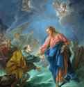 Святой Пётр, приглашённый ходить по воде, 1766 г. - Холст, масло. Рококо. Франция. Версаль, Кафедральный собор Сан-Луис.