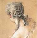 Штудия головы молодой женщины, 1761 г. - Холст. Рококо. Франция. Частная коллекция.