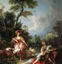 Летняя пастораль, 1749.  - Холст, масло. 259 x 197. Рококо. Франция. Лондон, Собрание Уоллеса.