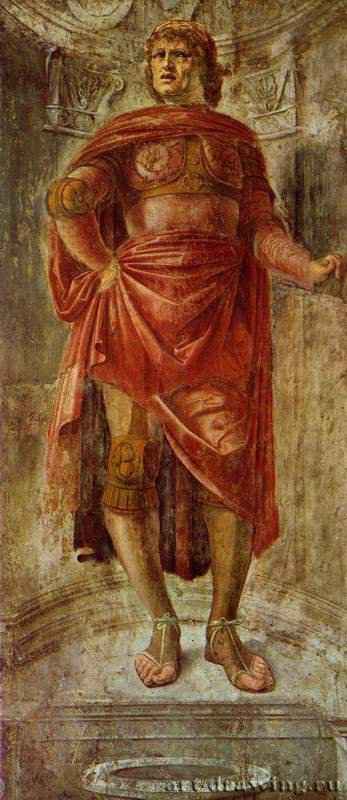 Античный воин. 1477 - 127 x 285 см. Фреска. Возрождение. Италия. Милан. Пинакотека Брера.