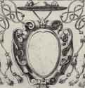 Щит с гербом кардинала. 1600 - 146 х 164 мм. Резцовая гравюра на меди. Вена. Собрание графики Альбертина. Италия.